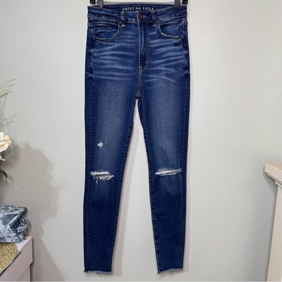American Eagle Highest Rise Super Stretch Jegging Distressed Skinny Jean 6 - Picture 2 of 11
